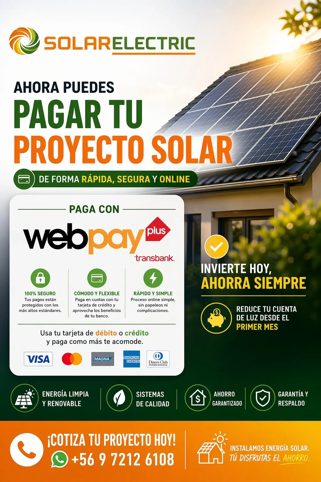 Pago inmediato y seguro con Webpay de Transbank